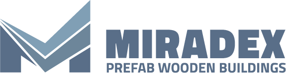Logo Miradex: Clădiri din lemn prefabricate